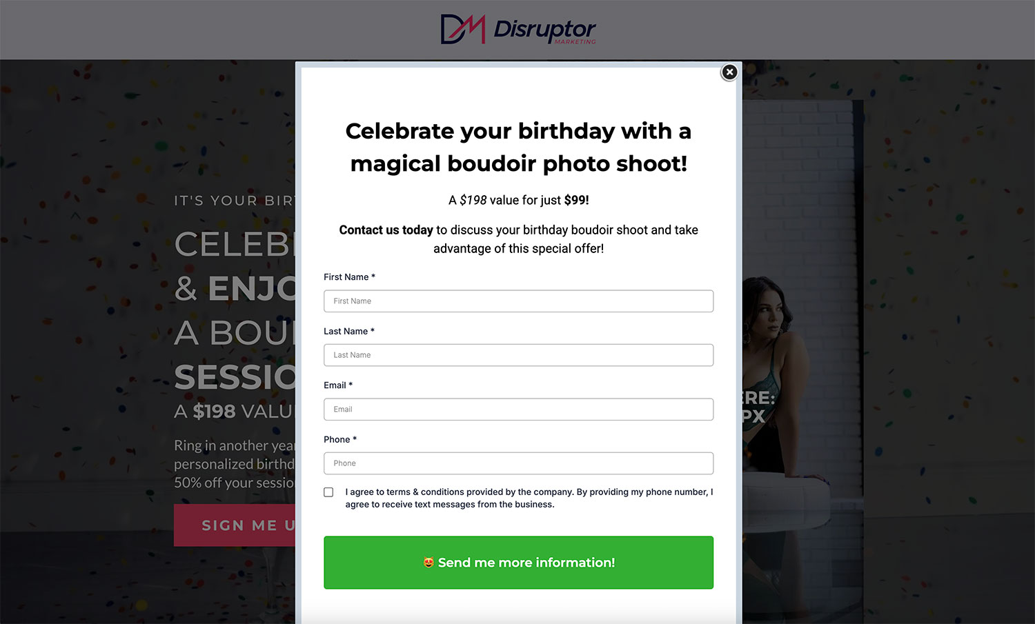 how to build a lead generation funnel for your photography business collect information
